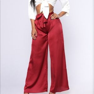 Silk highwaist pant